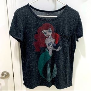 Disney Little Mermaid Pocket Tee Shirt